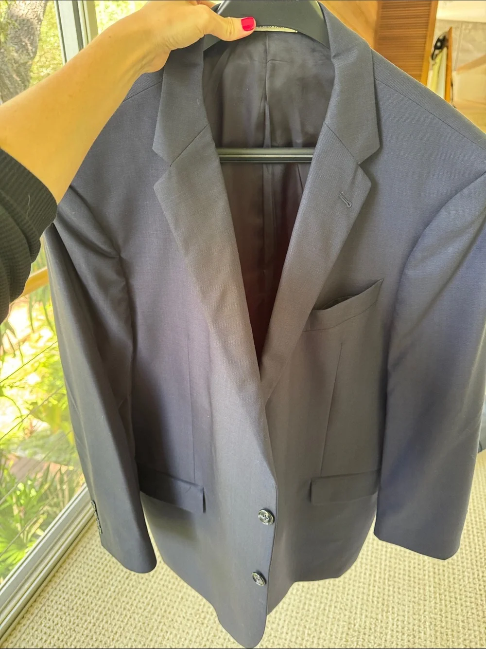 Joseph Abboud Navy Single-Breasted Men's Blazer
